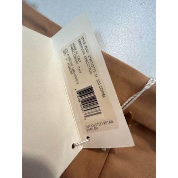 Calvin Klein Collection Copper Pencil Skirt Size 6 NWT Made In Italy $440 - Picture 5 of 5